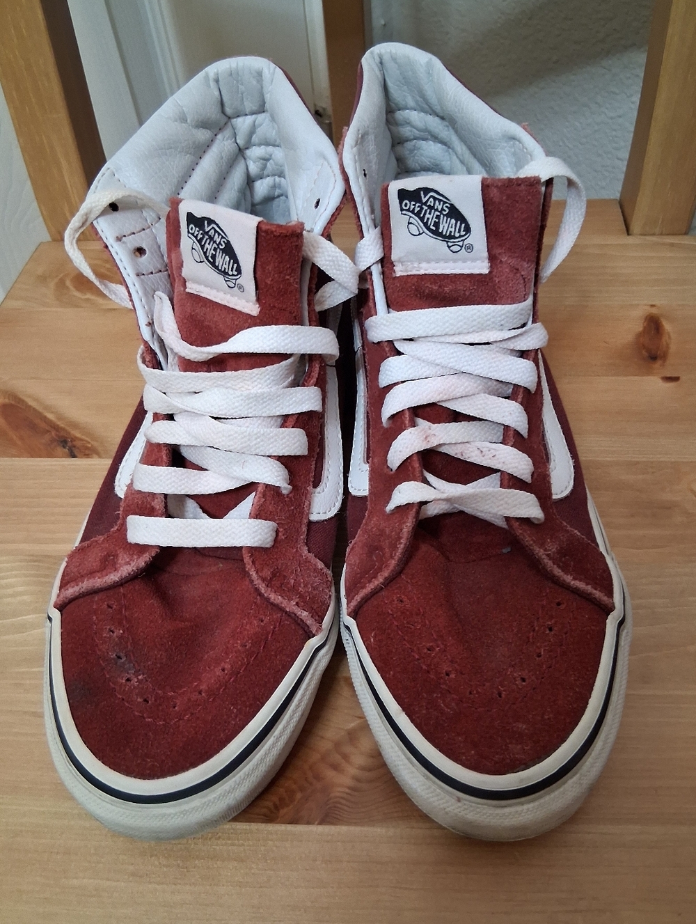 Vans Mens Burgundy High Tops Suede Size 5